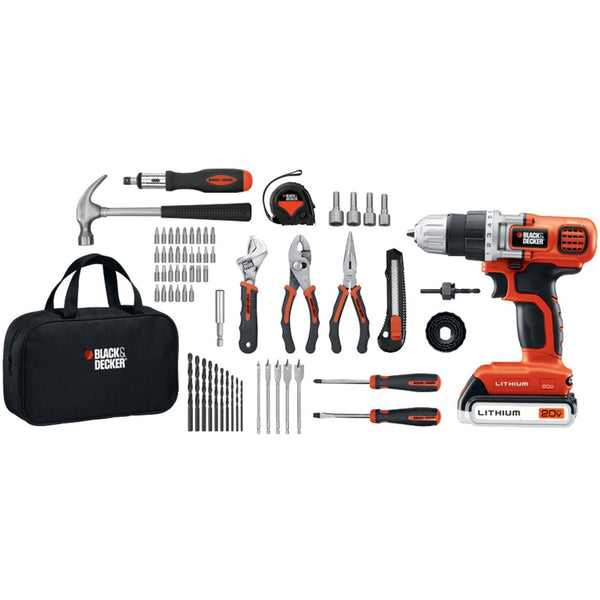 Black & Decker 20-Volt MAX Lithium-Ion Cordless Drill/Driver with Autosense  Technology with Battery 1.5Ah and Charger