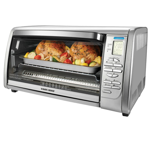 Elite Gourmet ETO2530M New Double French Door Toaster Oven fits 12 Pizza,  Stainless Steel 