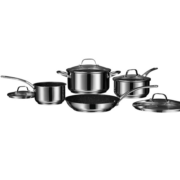 The Rock by Starfrit 8-Piece Cookware Set with Bakelite