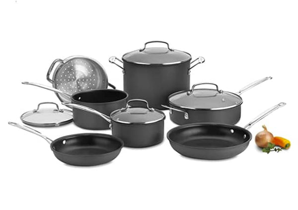 Cuisinart 64-13 13-Piece Hard Anodized Contour-Stainless-Steel, Cookware Set