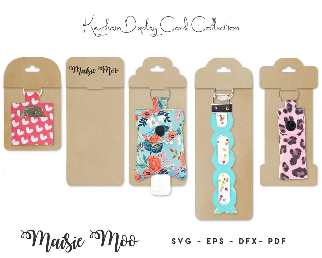 Keychain Card SVG, Key Fob Display Card, Keyring Card Template – Maisie Moo