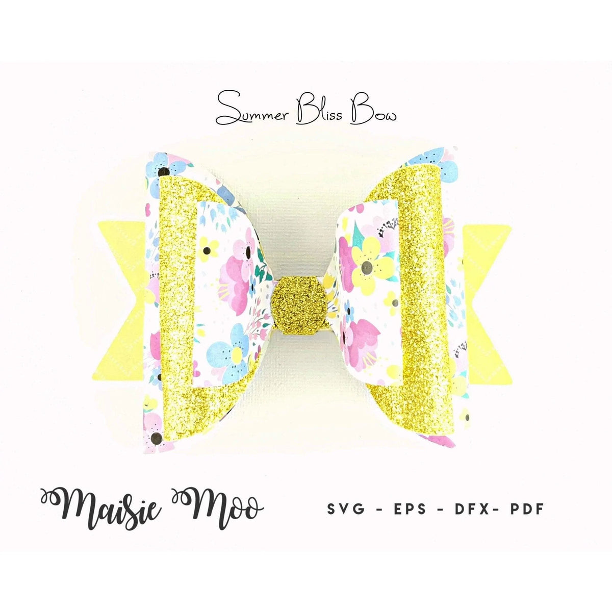 Summer Bliss Bow Hair Bow SVG