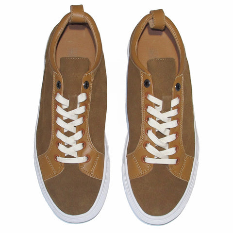 The Standard Lace Up: Cognac Nappa Leather & Velvet Suede | SoleWood