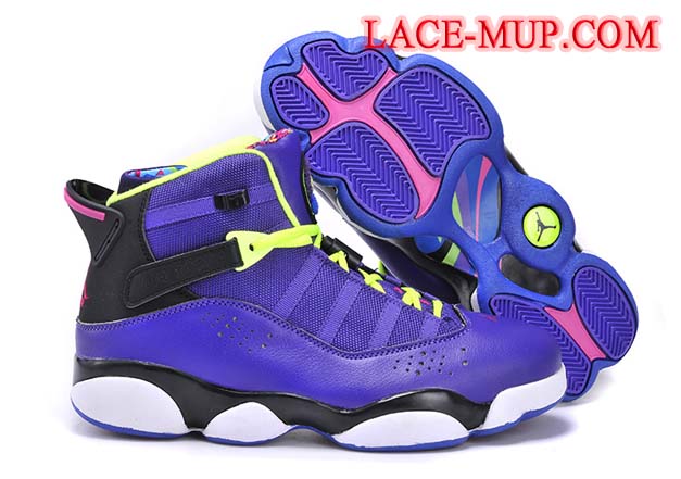 6 rings jordans purple