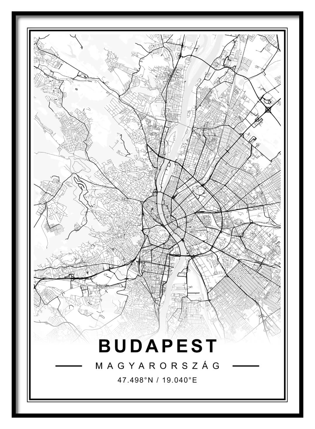 budapest térkép poszter Budapest Terkep Poszter Falikep Skandinav Stilus Nordicoo Hu budapest térkép poszter