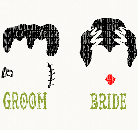Download Bride And Groom Svg October Wedding Svg Halloween Weeding Svg Nola Crafted Designs