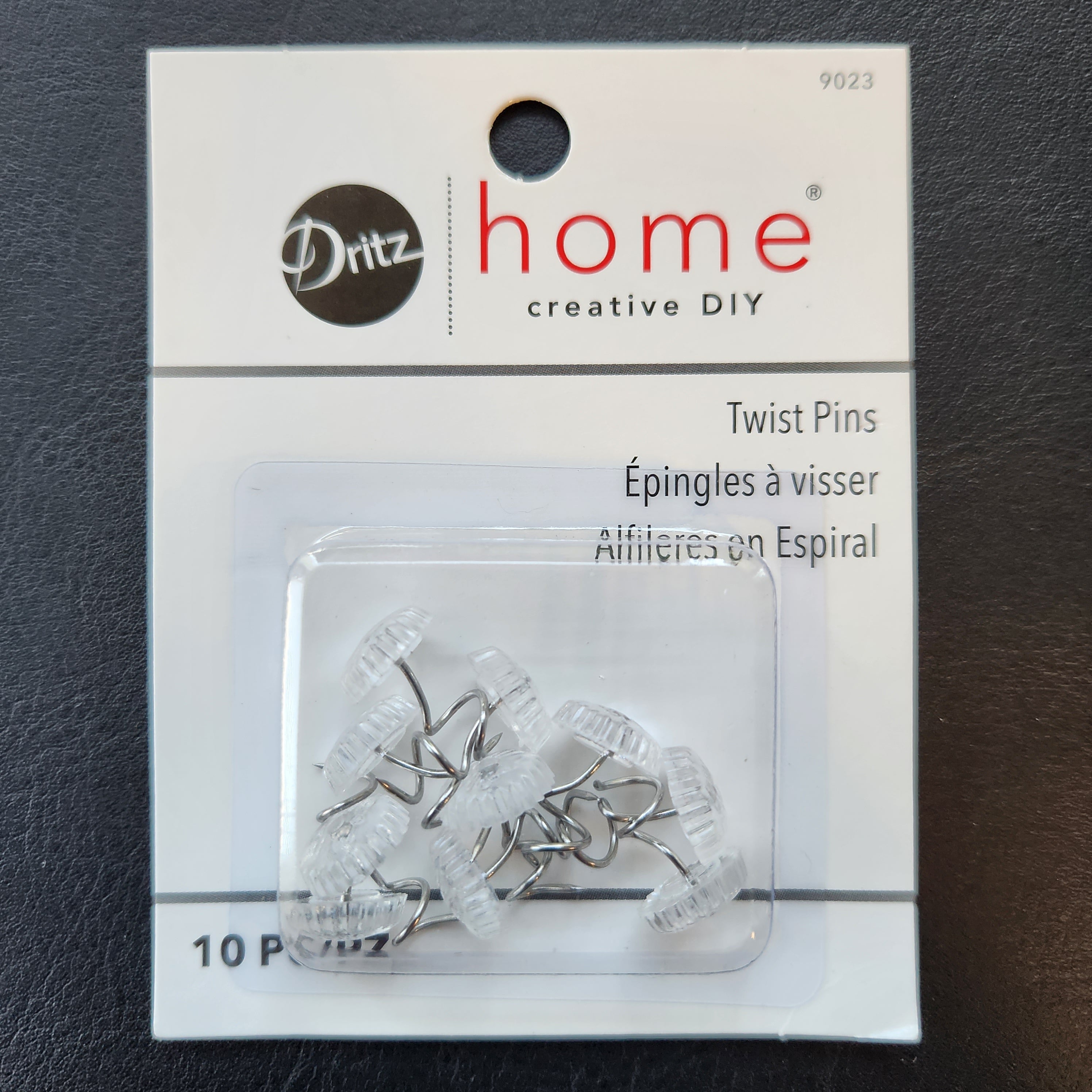 Dritz - Twist Pins, Clear Plastic (10 pack)