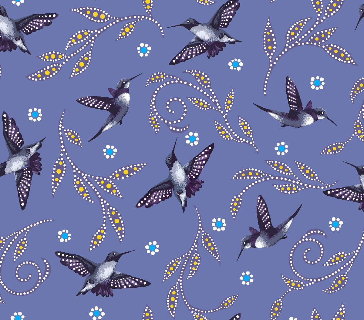 ITEX - Hummingbirds by Betty Albert (Cree), Purple