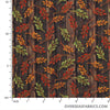 QT Fabrics - Harvest Elegance, Leaf Sprigs, Brown