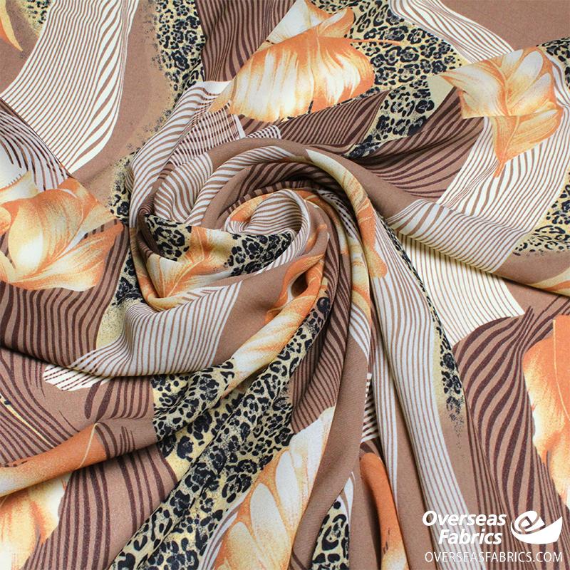 Printed Chiffon 60 (Mar 2021) - Design 17, Animals, Brown