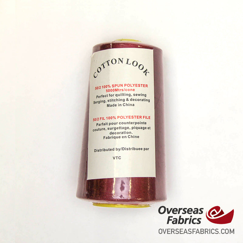 Cotton-Look Serger Thread 5000m - #220 Maroon