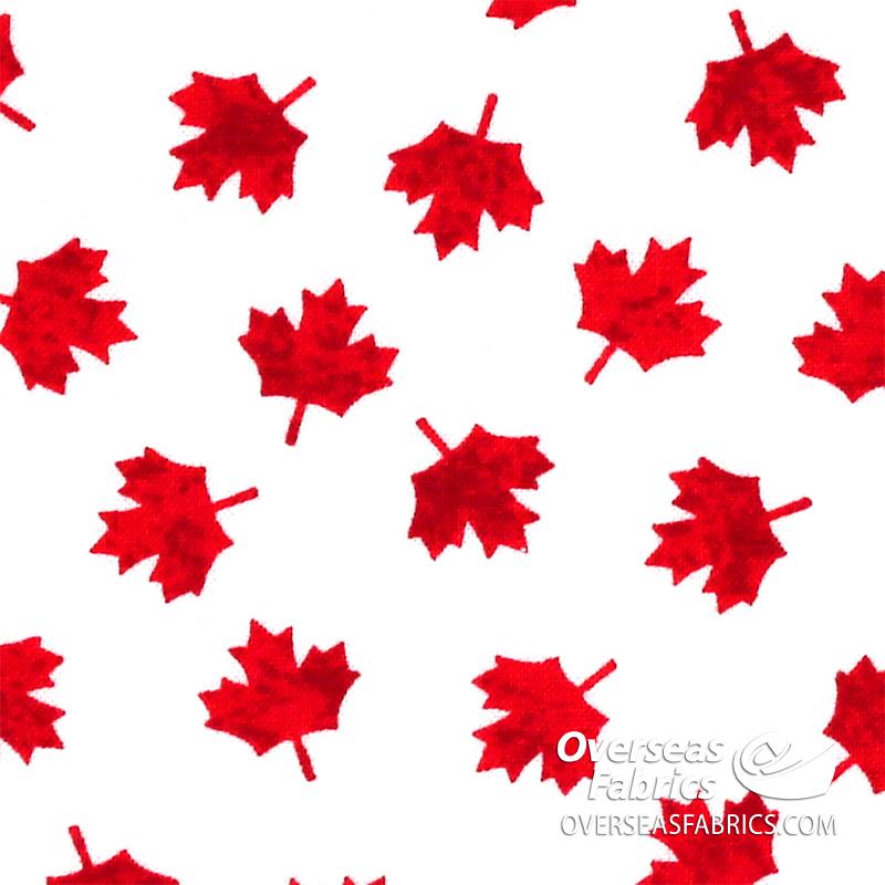 Canadiana Quilting Cotton - Oh Canada, White