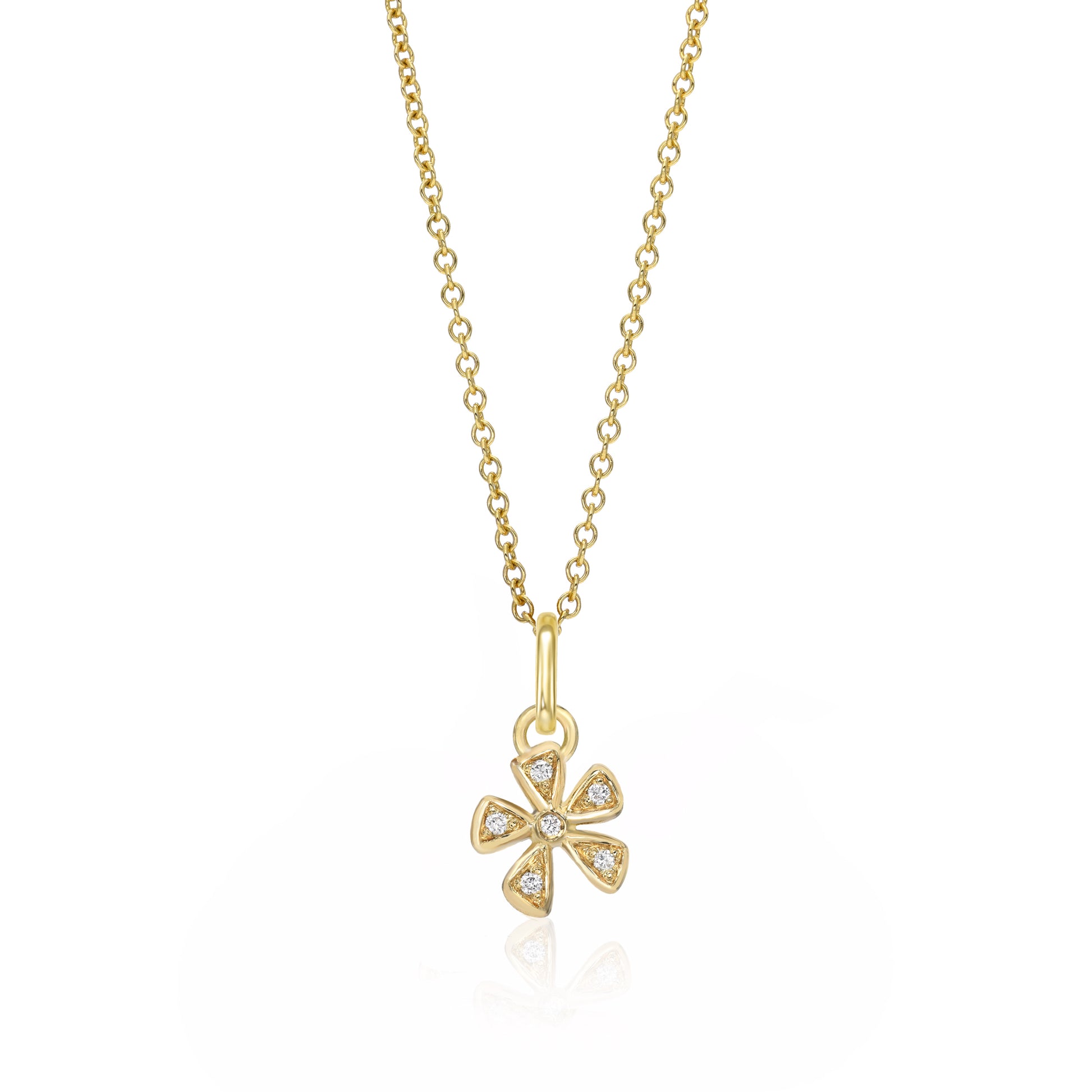 Petite Whisper Flower Charm Necklace – Stacy Nolan