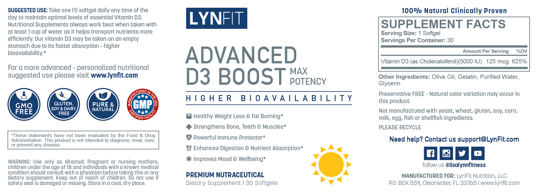 LynFit Advanced Vitamin D3 Boost