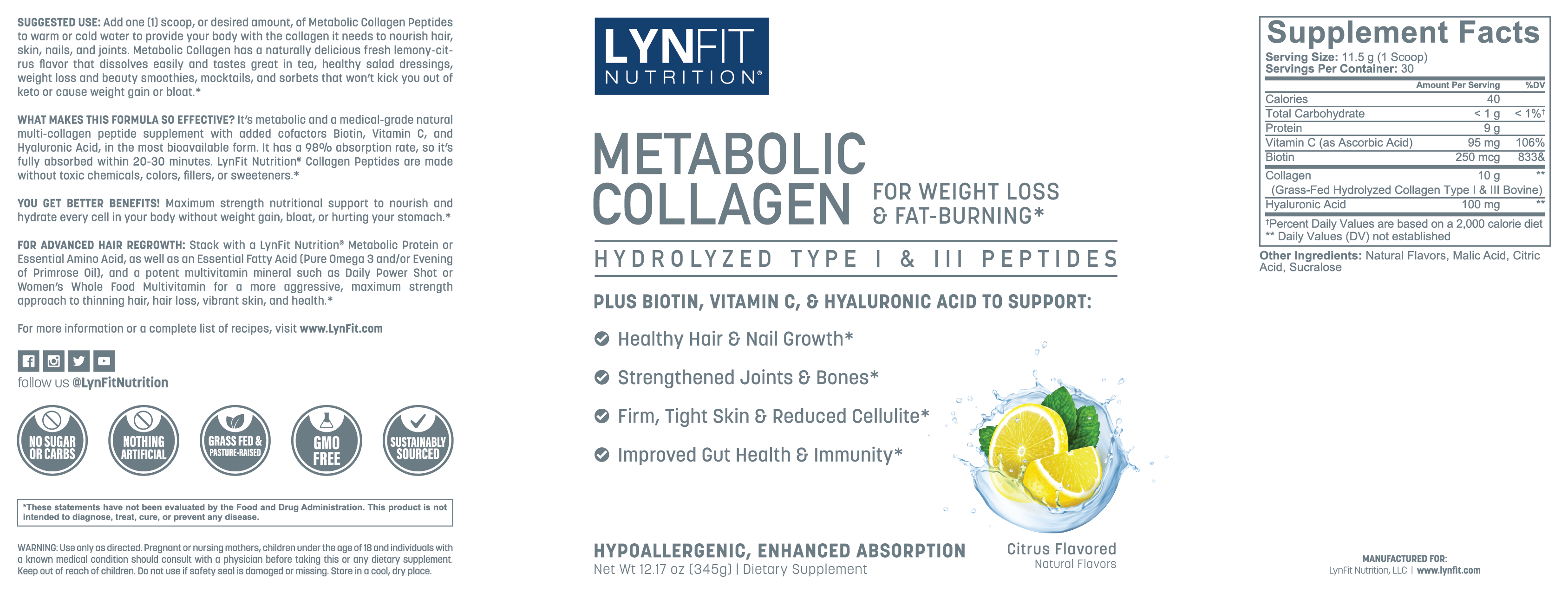 Metabolic Collagen Powder