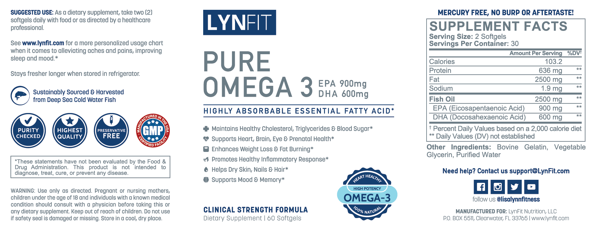 LynFit Pure Omega 3