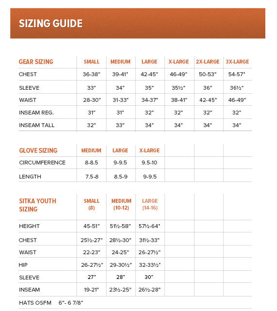 sitka-size-chart-canadian-waterfowl-supplies