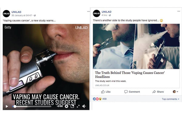 Unilad posts contradictions within hours of each other. Fake news.