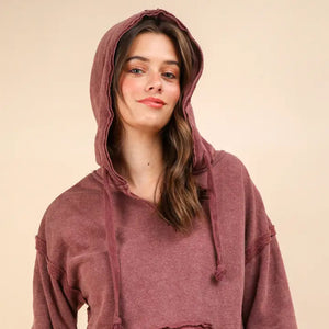 Mauve Oversized Brushed Hoodie - aheadofthecurve-gifts