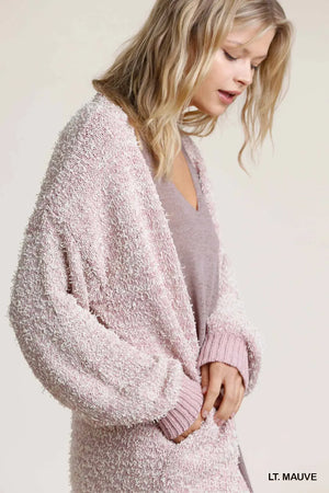 Light Mauve Cardigan - aheadofthecurve-gifts