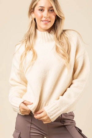 Cozy Mock Neck Sweater - aheadofthecurve-gifts