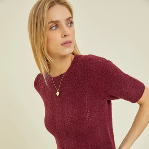 Wine Not Knit Top - aheadofthecurve-gifts