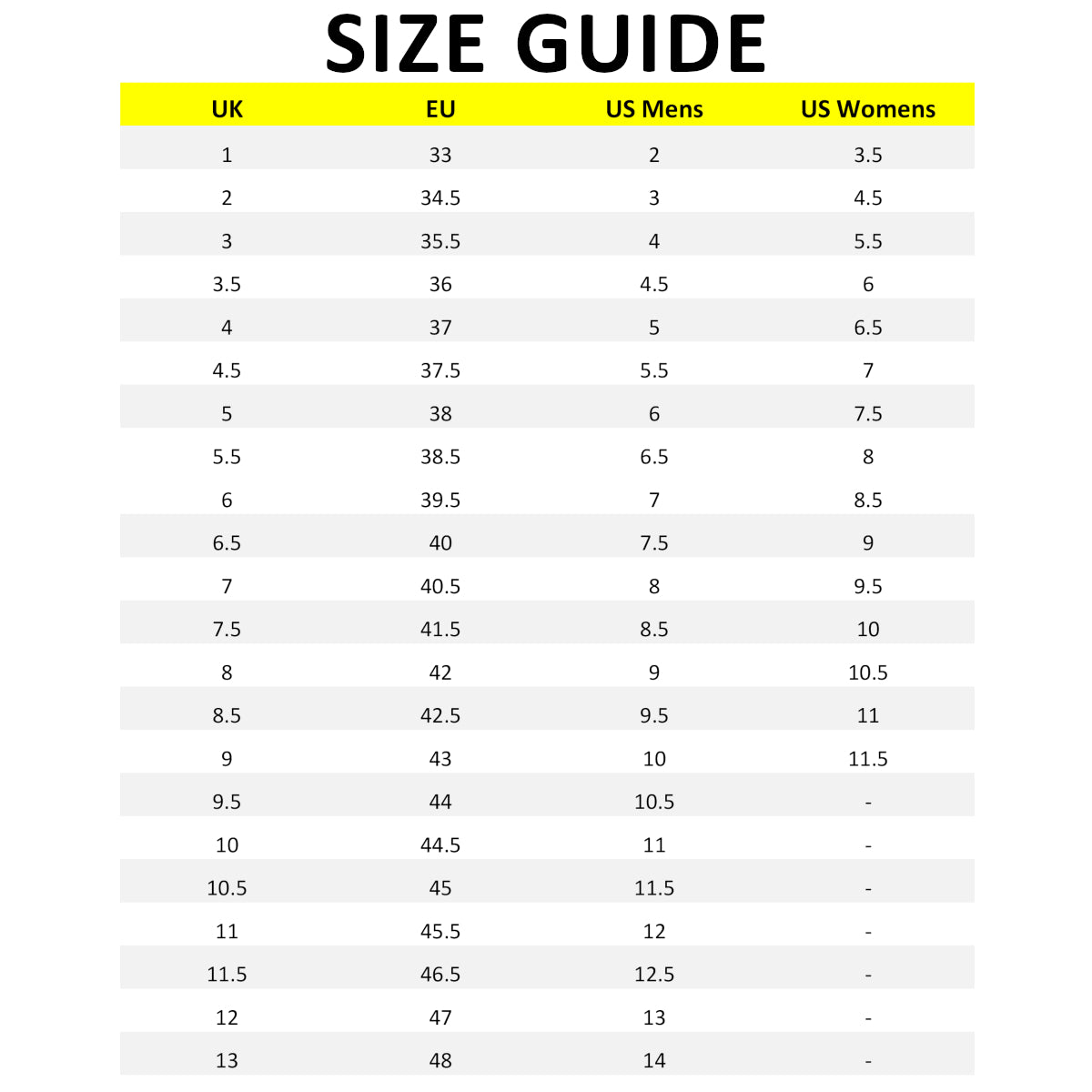 inov8 size guide