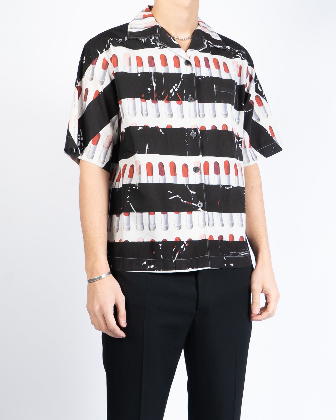 FW18 Split Lipstick Striped Shirt – Backyardarchive