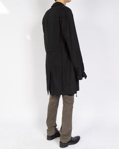 FW16 Black Cotton Workwear Coat