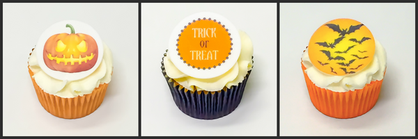 Printed edible Halloween cake toppers and cupcake toppers