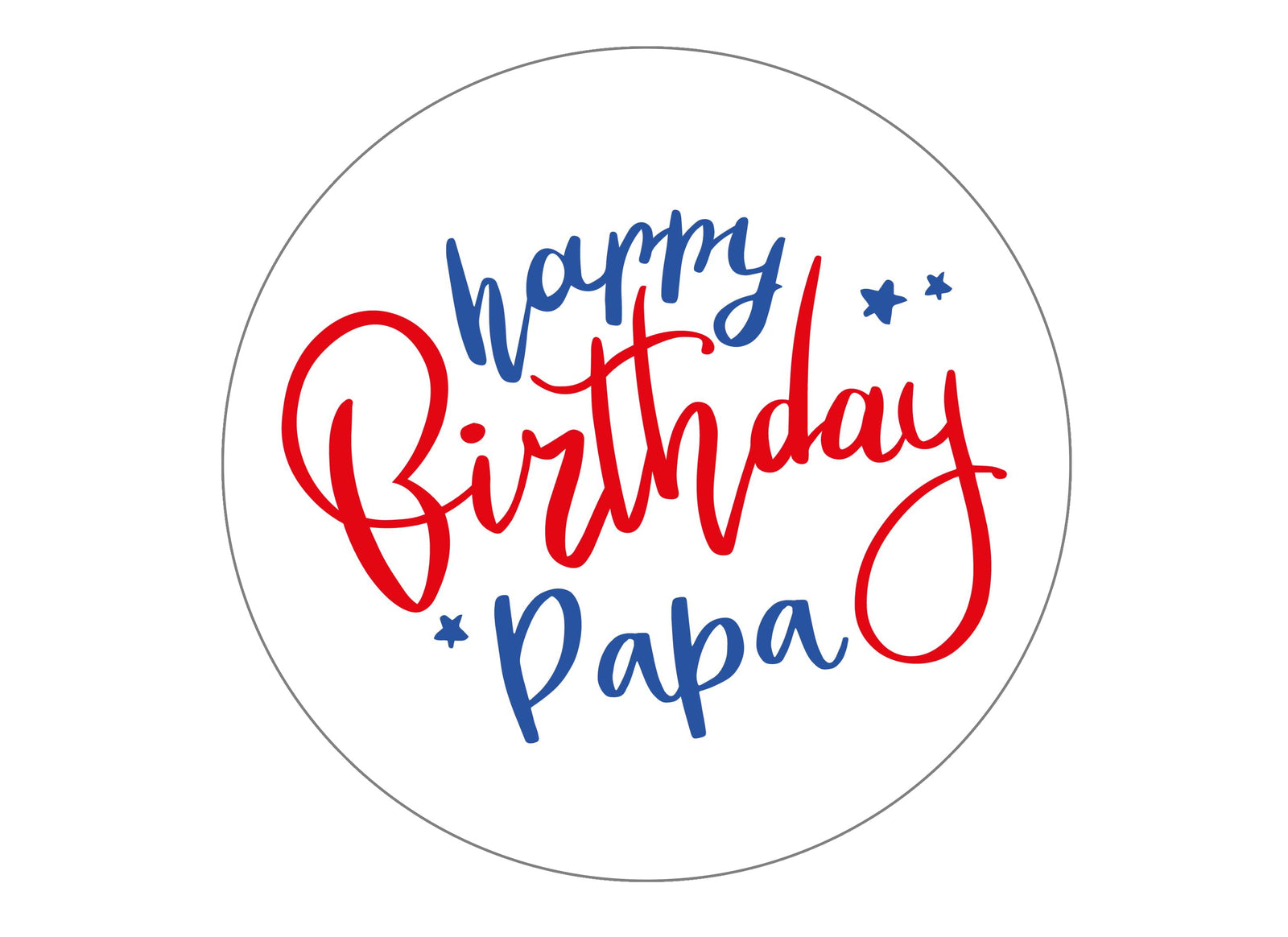 Edible cake toppers Happy Birthday Papa Edibilis