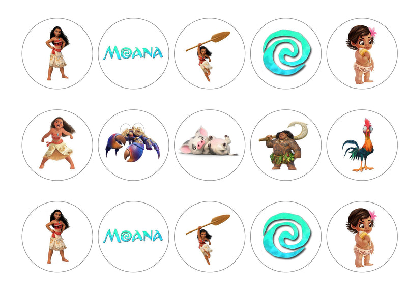 Home Garden Cake Toppers Edible Moana Personalised Icing Cake Toppers Various Options 7 Cupcake