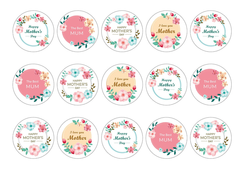 Edible Cake Toppers Mother s Day Pastel Flowers Edibilis