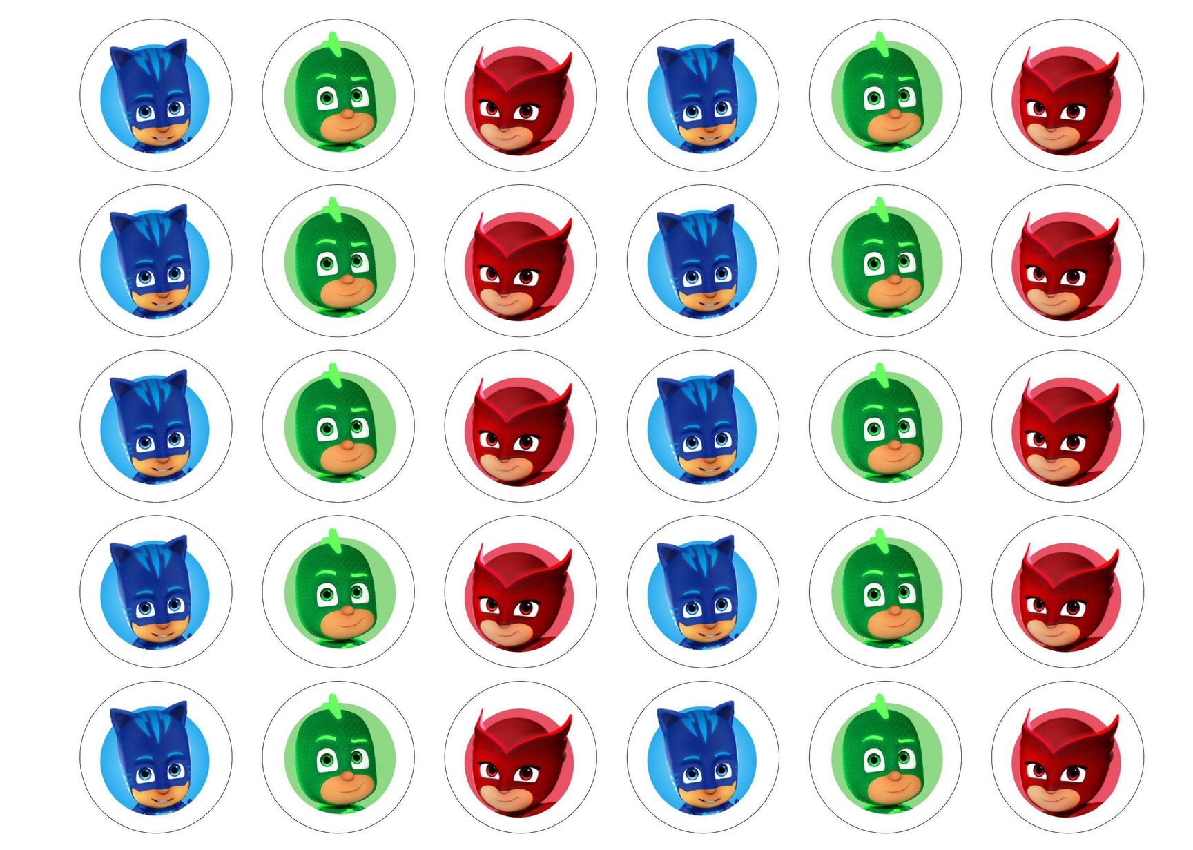 PJ Masks Characters – My Cupcake Toppers