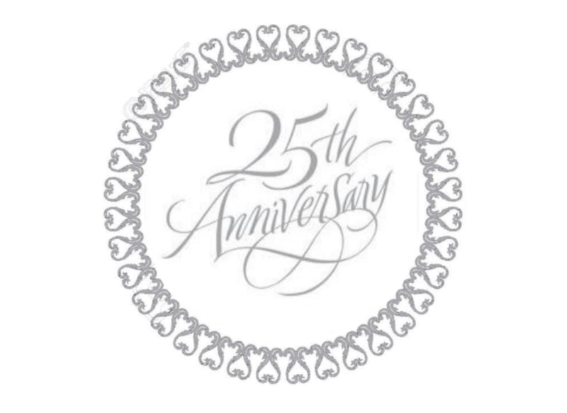 Edible Cake Toppers Silver Wedding Anniversary Edibilis