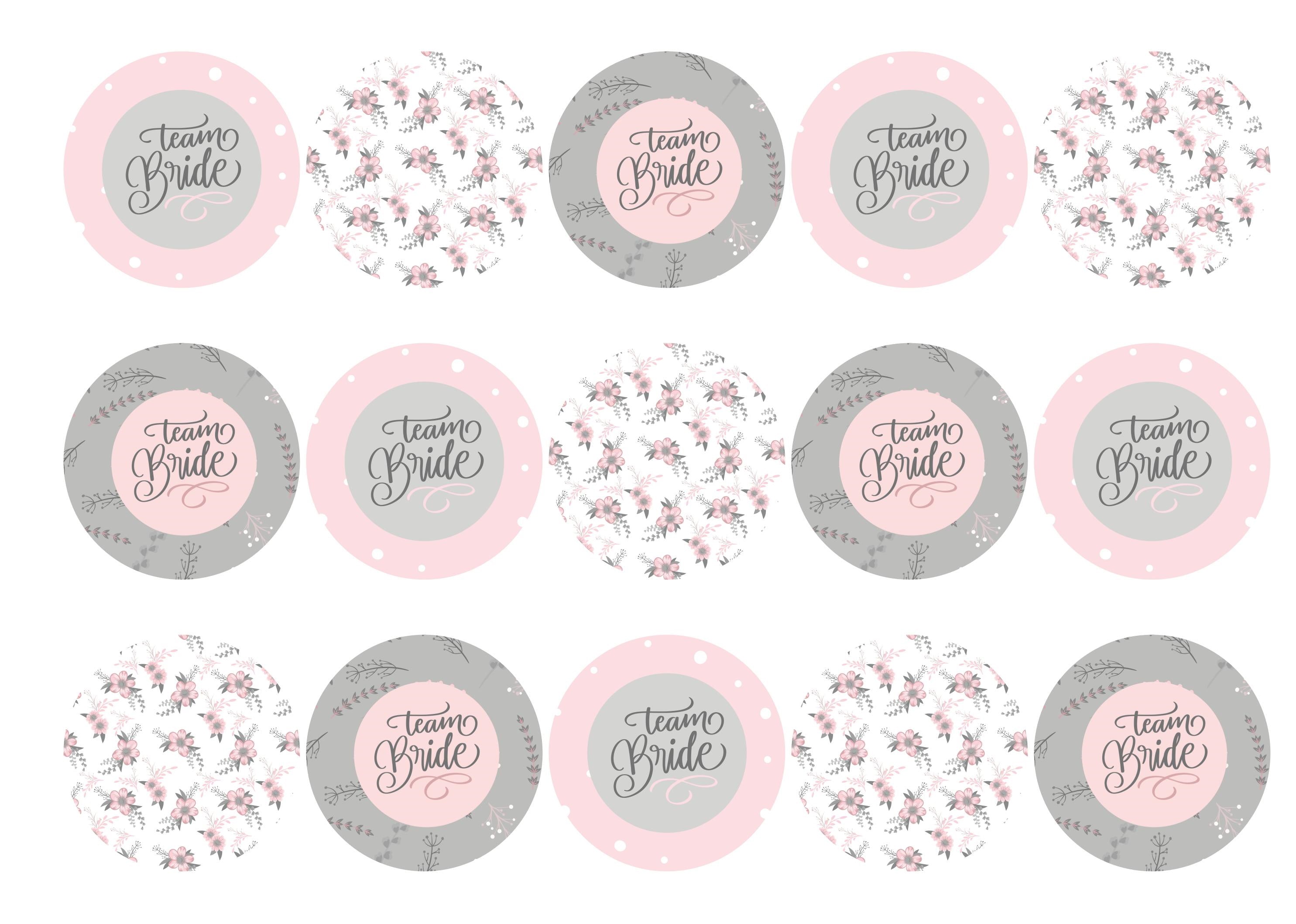24 x Edible Personalised Icing Rice Paper Hen Party Cake Cupcake Toppers