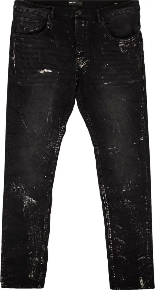 PURPLE BRAND P002 MID RISE SLIM JEAN IN BLACK