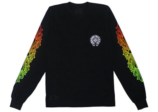 Chrome Hearts Multicolor Dagger & Scroll Long Sleeve Tee 