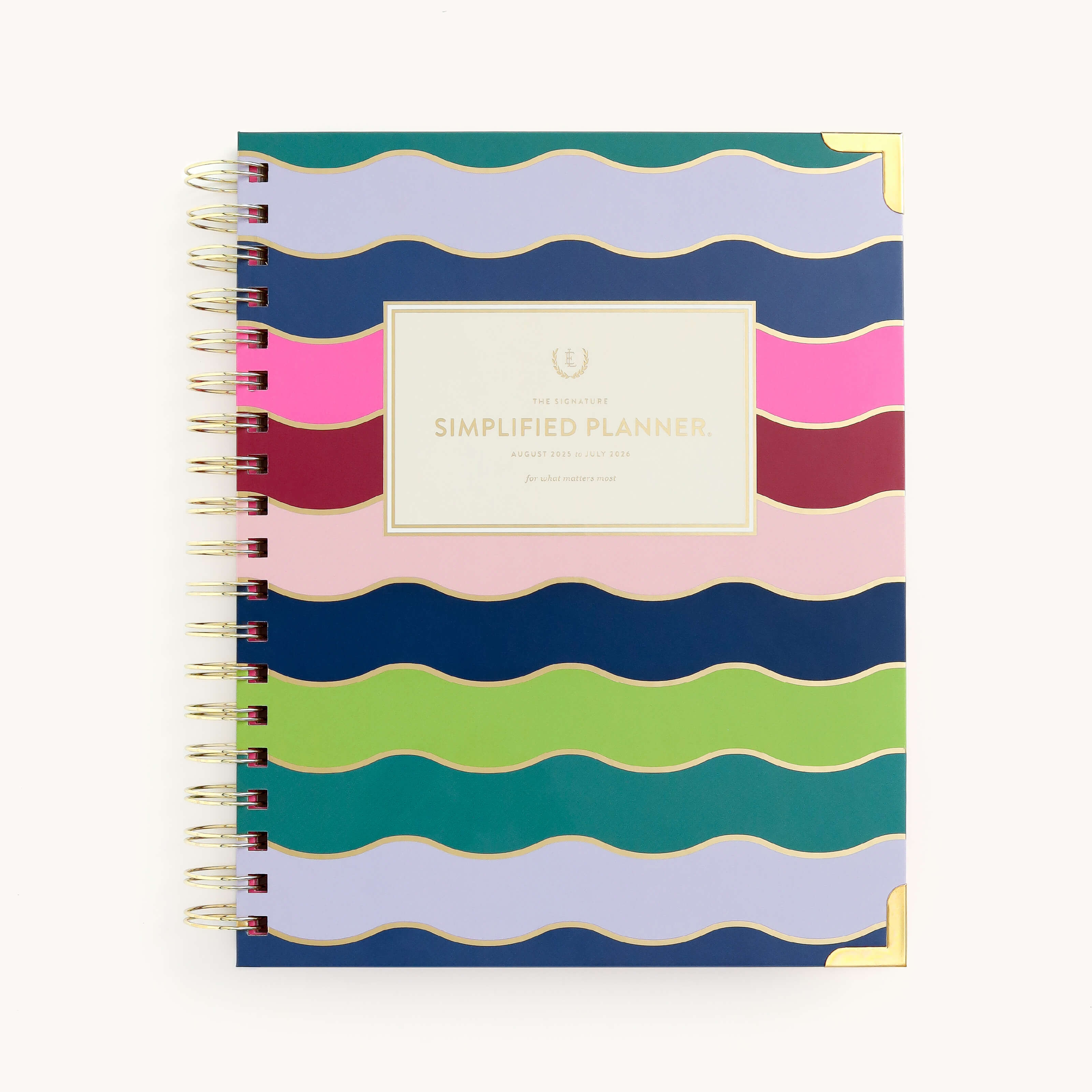 2025-2026 Spiral Weekly Simplified Planner - Rainbow Row