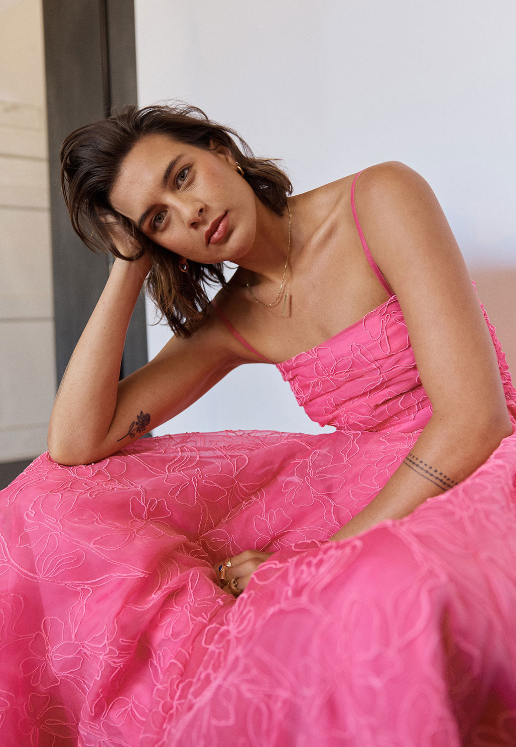 Evangeline Cornelli Maxi Dress, Protea Pink