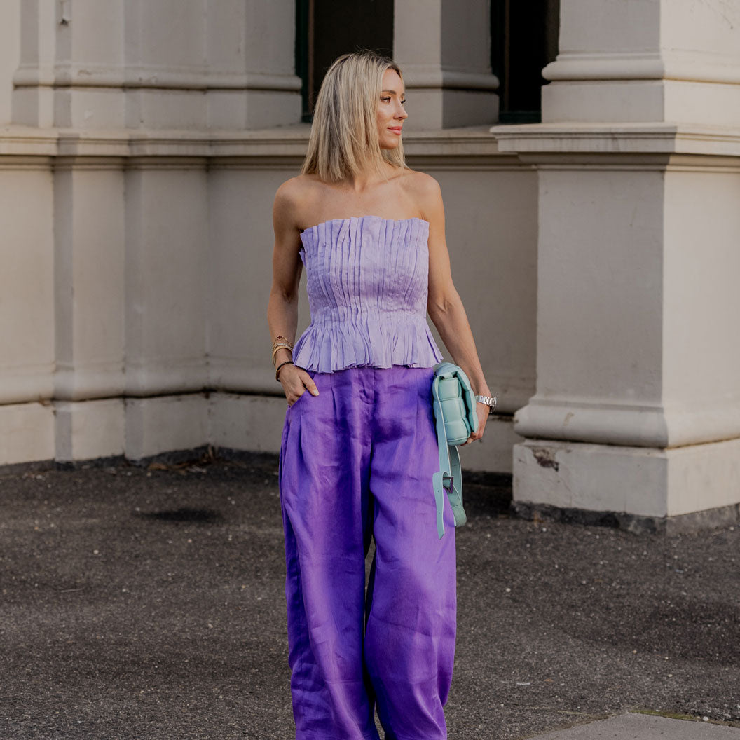 Horizon Pintucked Corset Top | Lilac | Aje – Aje World