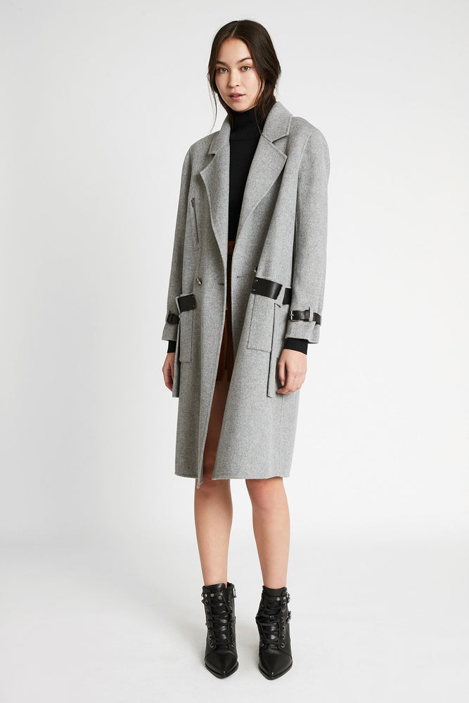 Aje Kingston Coat in Grey Wool
