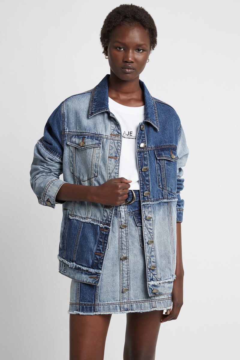 Freecycle Denim Jacket | Multi Denim Wash | Aje – Aje