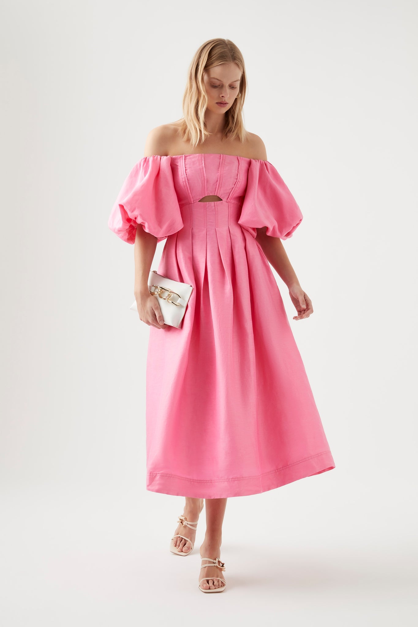 off shoulder midi dresses