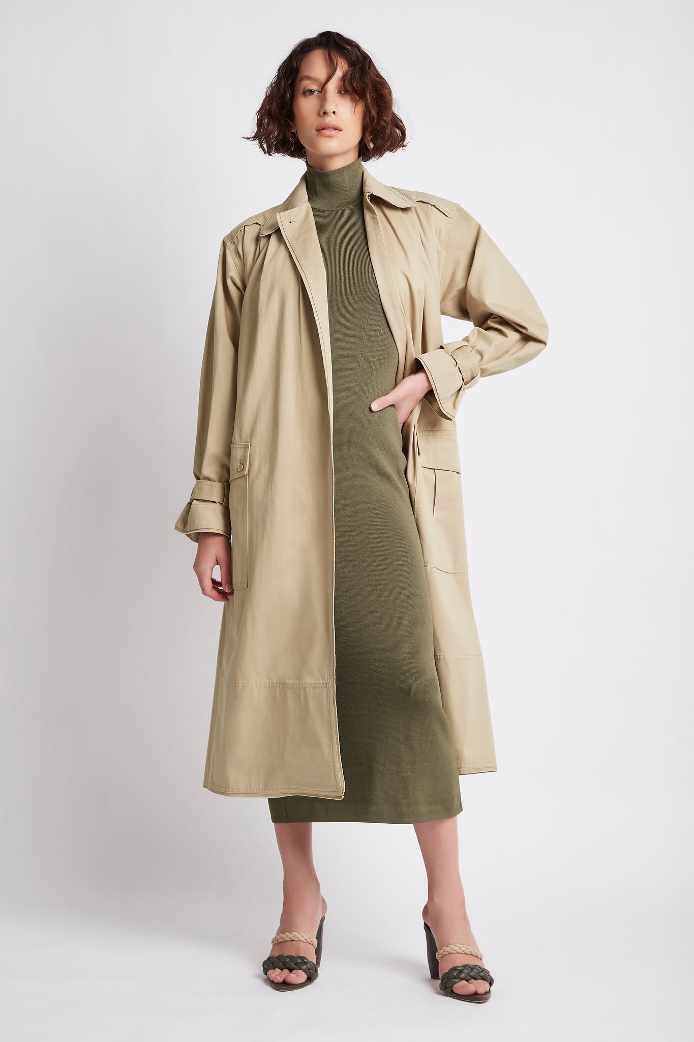 Estrange Trench Coat Dune – Aje