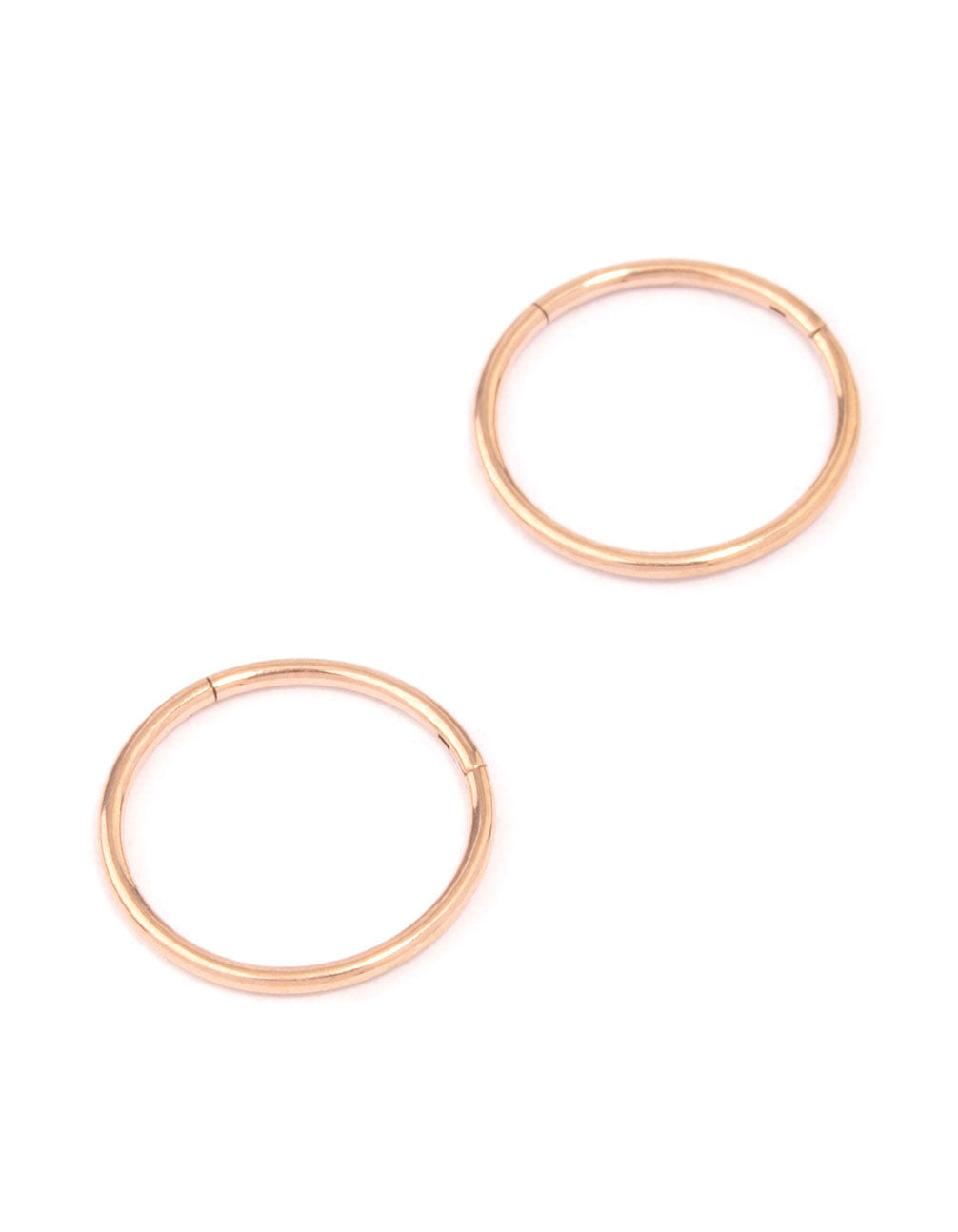Gold Titanium 12MM Sleek Hoop Earrings | Icing US