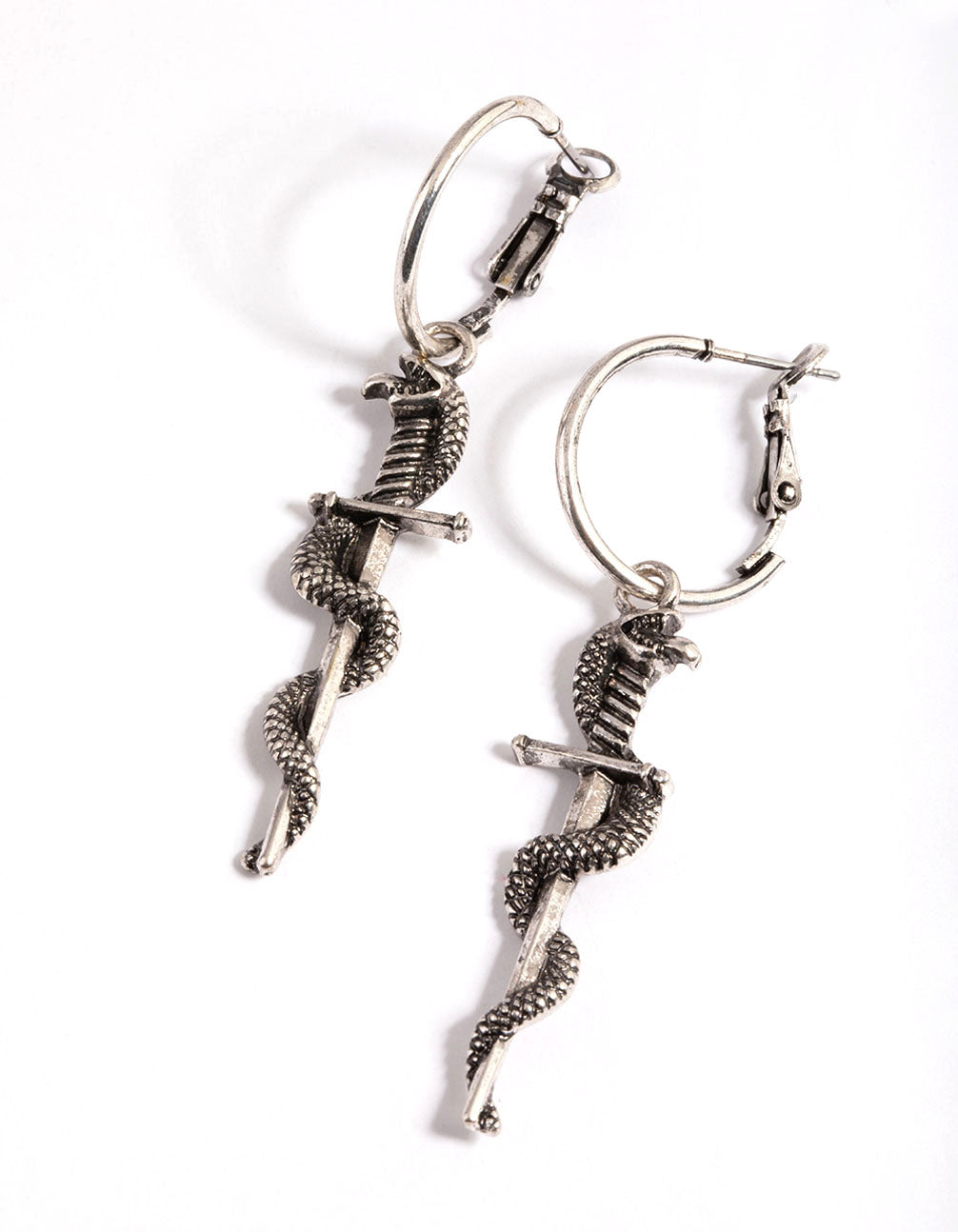 I Am Transforming Silver Snake Earrings – Fierce Forward