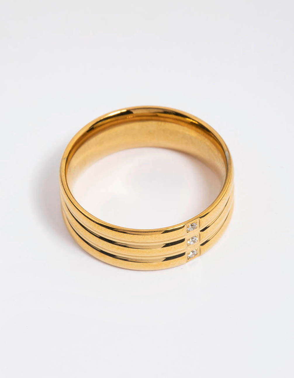 Rings Gold Plated Stainless Steel Ring Cfr0264 6mm / 10 Wholesale Jewelry Website 10 Unisex