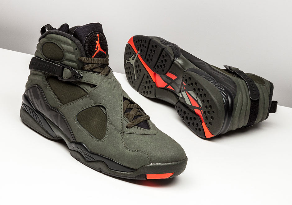 army green jordan 8s