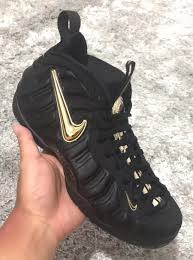 black and metallic gold foams